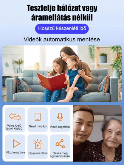 【Ingyenes próbaverzió】Intelligens távirányítású mini megfigyelőkamera🔥Támogatja a felvételt és a hanghívásokat