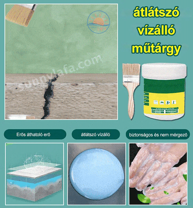Átlátszó vízálló tárgy