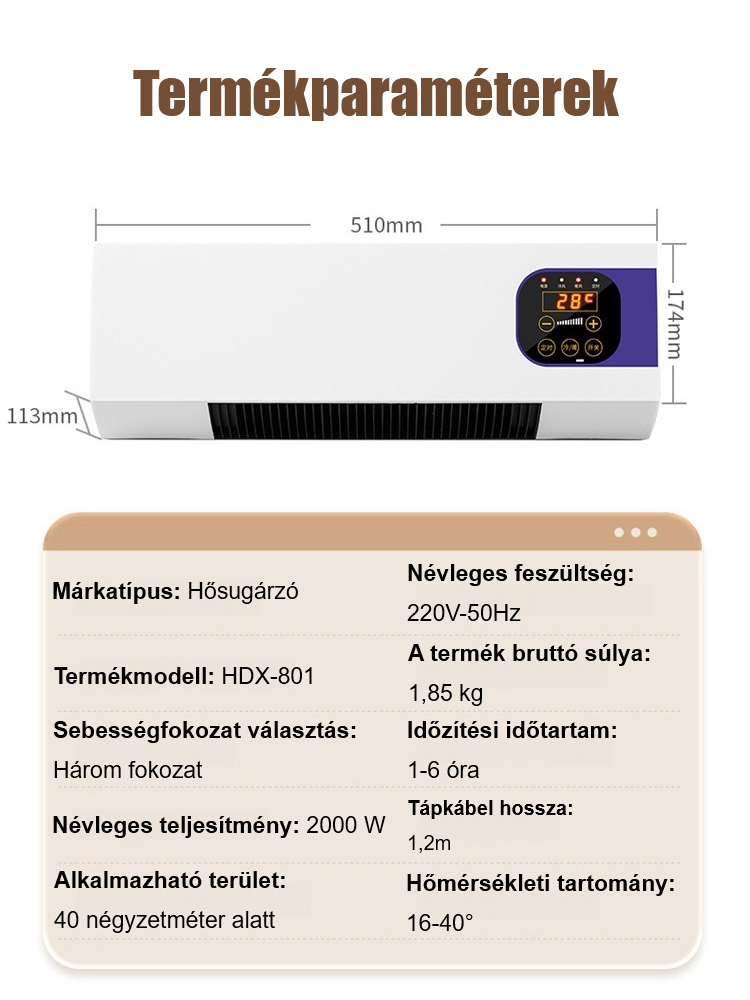 【Ingyenes próbaverzió】 ❄️ Gyorsan lehűt 120 négyzetmétert 3 másodperc alatt. Fűtési és hűtési funkciók, csendes és energiatakarékos, intelligens hőmérséklet-szabályozással!