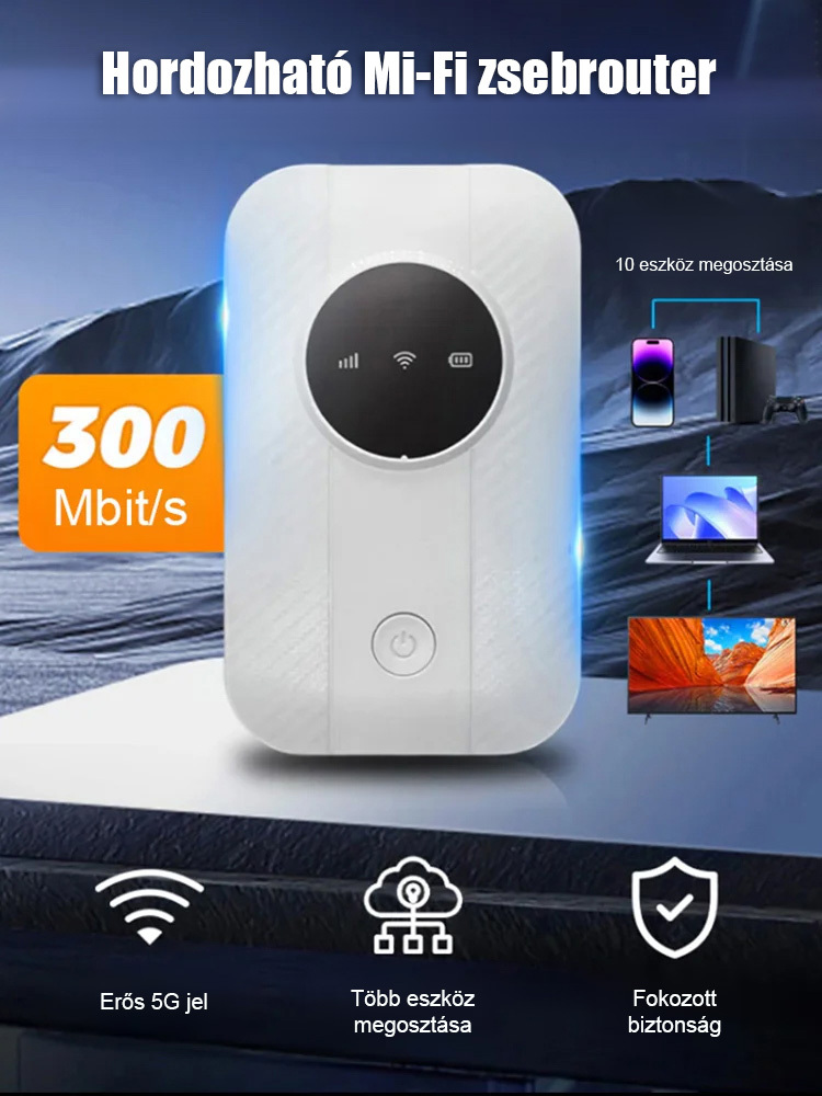 【2025-ös WiFi generáció】5G router, 10 eszköz egyidejű csatlakoztatásával! 🚀 Gyorsan csatlakoztathatsz mobiltelefonokat, számítógépeket, tévéket, biztonsági kamerákat és játékkonzolokat.