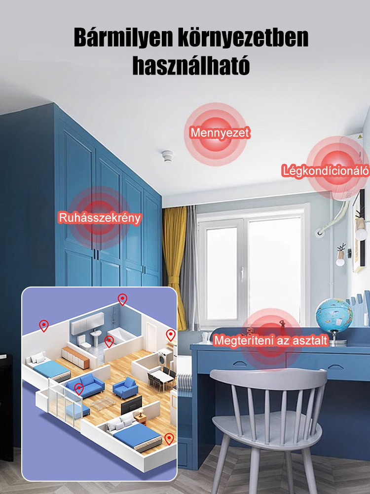 【Ingyenes próbaverzió】Intelligens távirányítású mini megfigyelőkamera🔥Támogatja a felvételt és a hanghívásokat