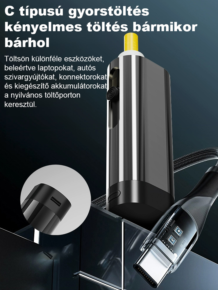 Elege van a hamuból és a cigarettafüstből? Csak helyezzen be egy cigarettát, és finoman nyomja meg. A volfrámszál automatikusan begyullad – a biztonságos dohányzásért, akár vezetés közben is.