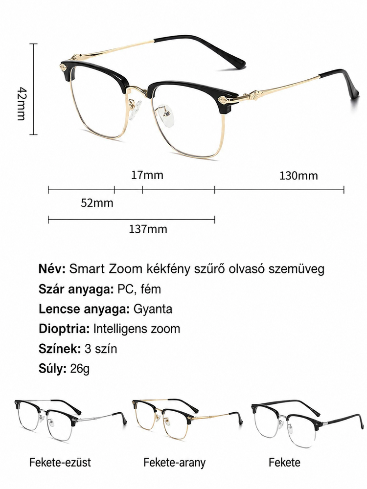 👓 Világelső Német Autófókuszos Okosszemüveg! 🇩🇪 Egyetlen szemüveg mindenre! Legyen szó olvasásról vagy vezetésről, az intelligens lencsék automatikusan beállítják a tökéletes dioptriát.