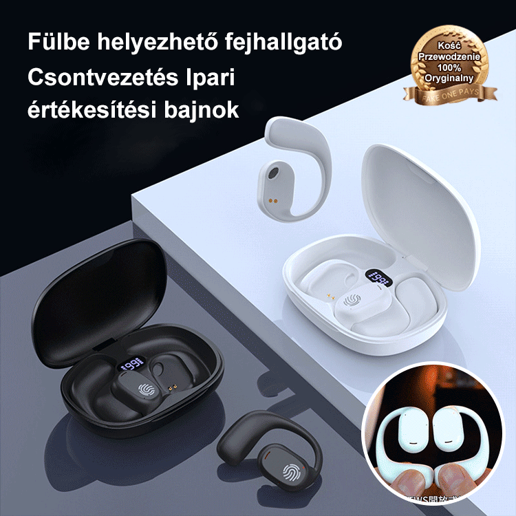 99H tartományú valódi csontvezetéses lógó füles bluetooth headset