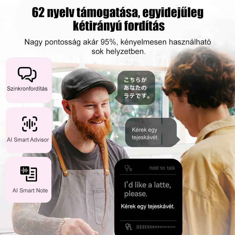 Új érintőképernyős Bluetooth fülhallgató
