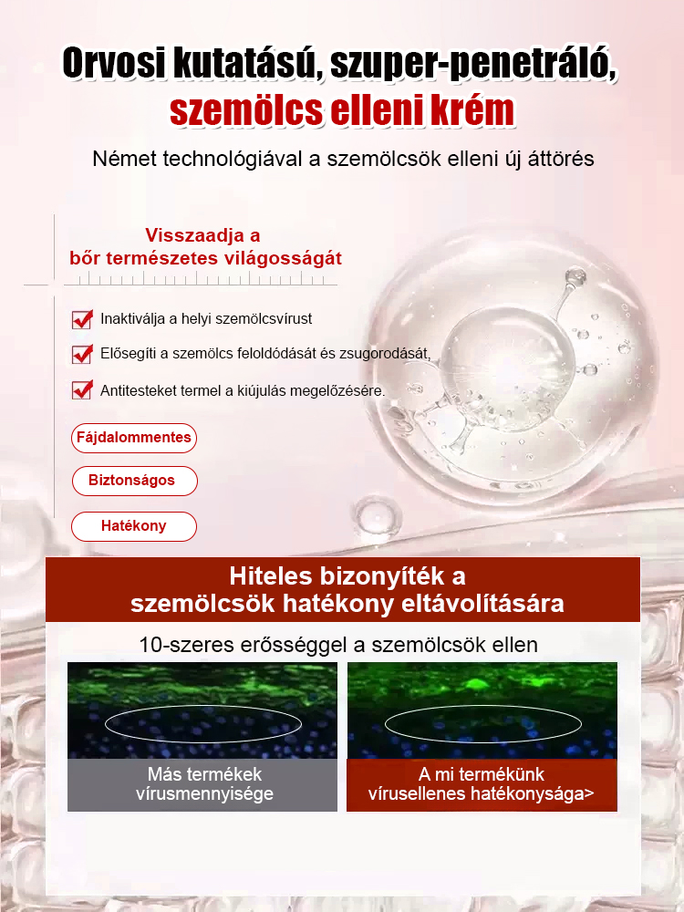 Svájci szakértelem: Sima bőr szemölcsök és hegek nélkül! 