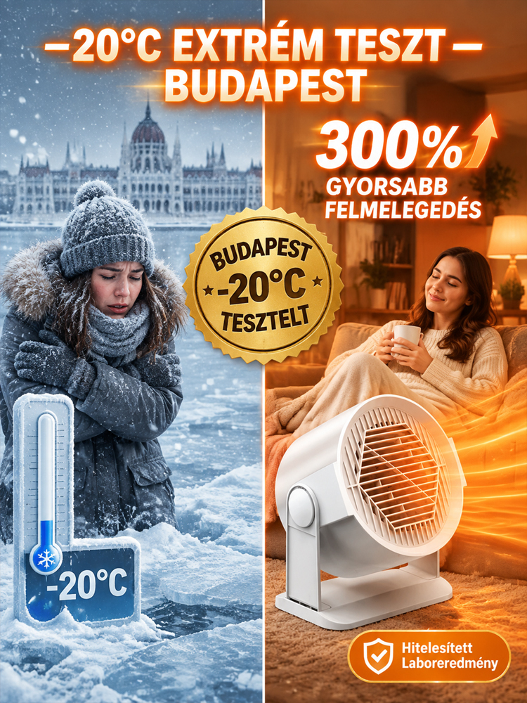 ❄️ Fázol otthon, de félsz a magas gáz- és villanyszámlától? Itt a tökéletes megoldás! Ez a hordozható, energiatakarékos kerámia hősugárzó bárhol és bármikor azonnali meleget varázsol, felesleges hálózati szerelés nélkül.