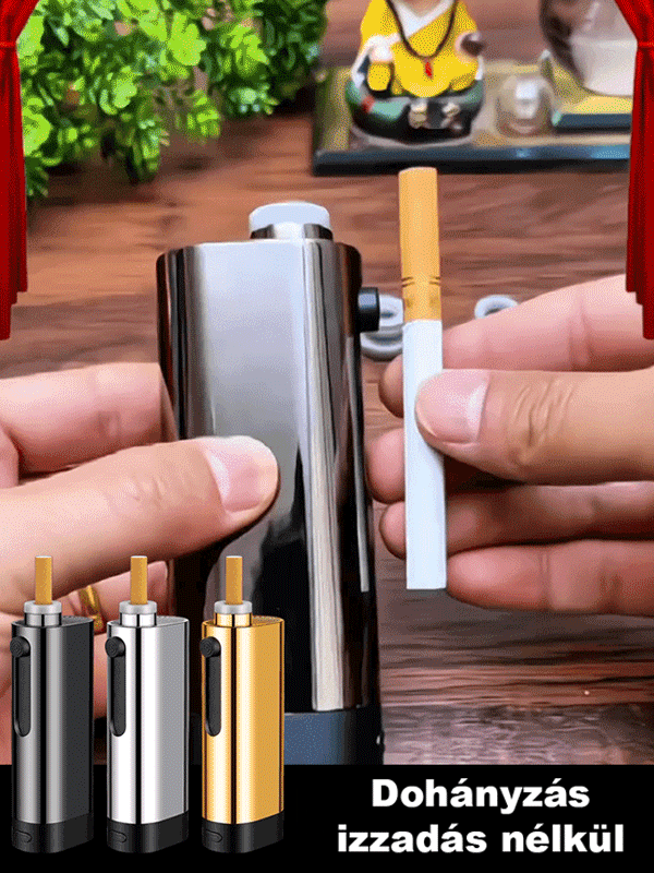 Elege van a hamuból és a cigarettafüstből? Csak helyezzen be egy cigarettát, és finoman nyomja meg. A volfrámszál automatikusan begyullad – a biztonságos dohányzásért, akár vezetés közben is.