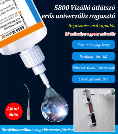 Vízálló átlátszó erős univerzális ragasztó