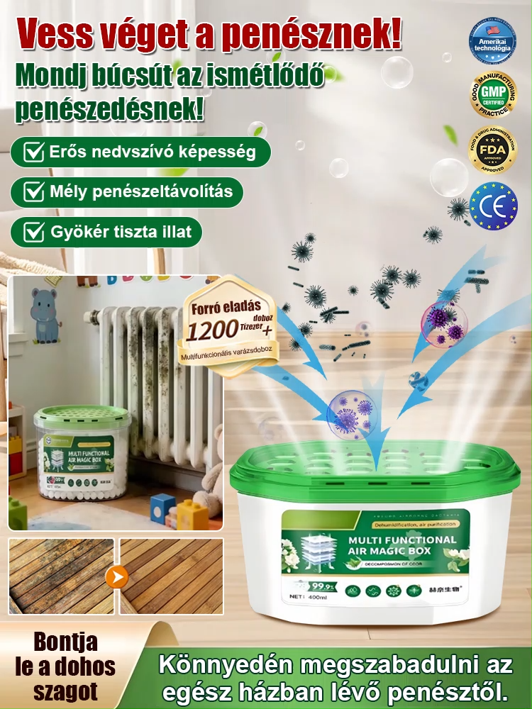 【Szuper erős penészeltávolító】Penészeltávolító varázsdoboz 🏠 Nincs szükség áramra! Csak helyezze el, és élvezze a friss, penészmentes otthont.