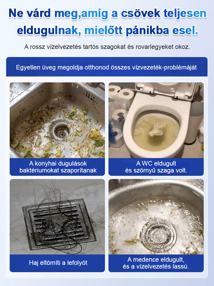  💪【Hatékony lefolyótisztító】 gyors, könnyed és szuperhatékony lefolyótisztítási élményt nyújt!