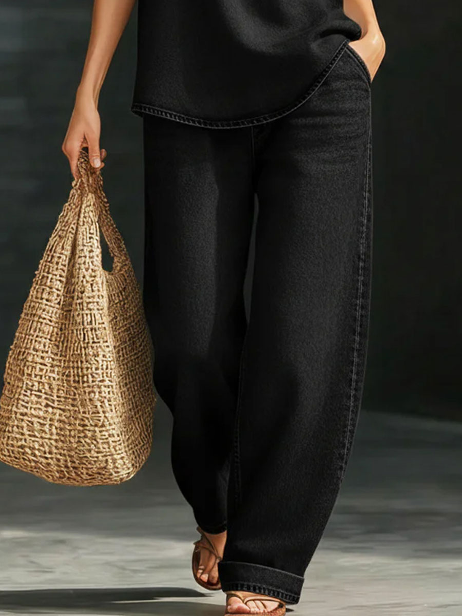 Solid Color Loose Sleeveless V-neck Vest Top