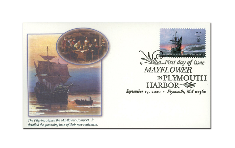 2020 Mayflower in Plymouth Harbor Stamp