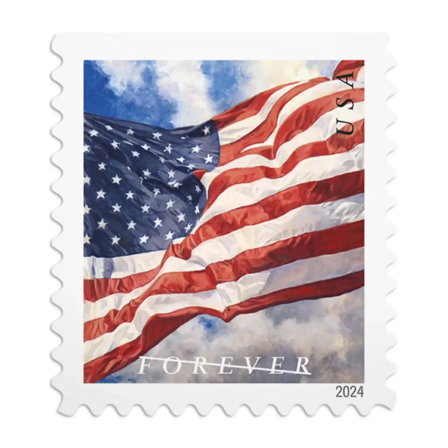 2017～2019 & 2022～2025 U.S. FLAG FOREVER STAMPS, COIL OF 100