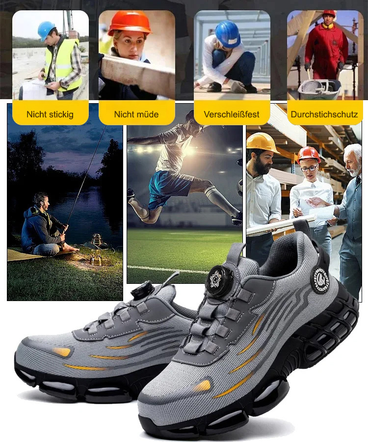 Abriebfeste und durchtrittsichere Sicherheitsschuhe