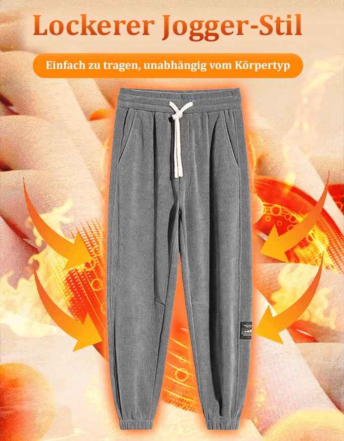  Winterliche Plüsch-Cordhose mit frei wählbarer Dicke