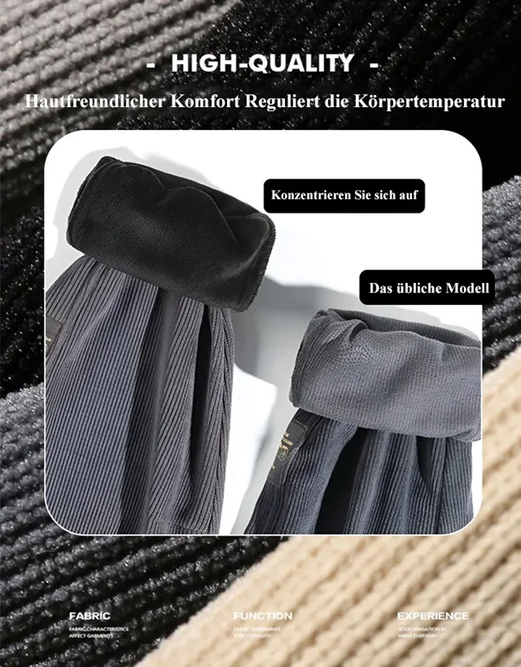  Winterliche Plüsch-Cordhose mit frei wählbarer Dicke