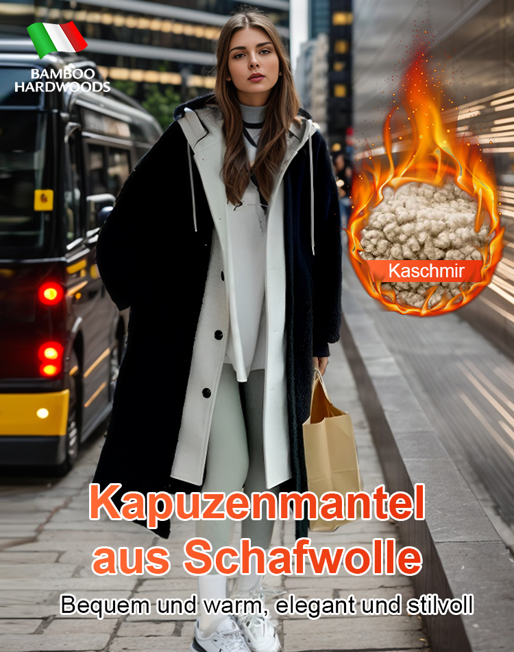 Kälteschutzmantel mit Sherpa-Kapuze