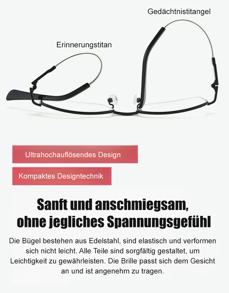 Lesebrille mit Titanfassung und Bifokalgläsern