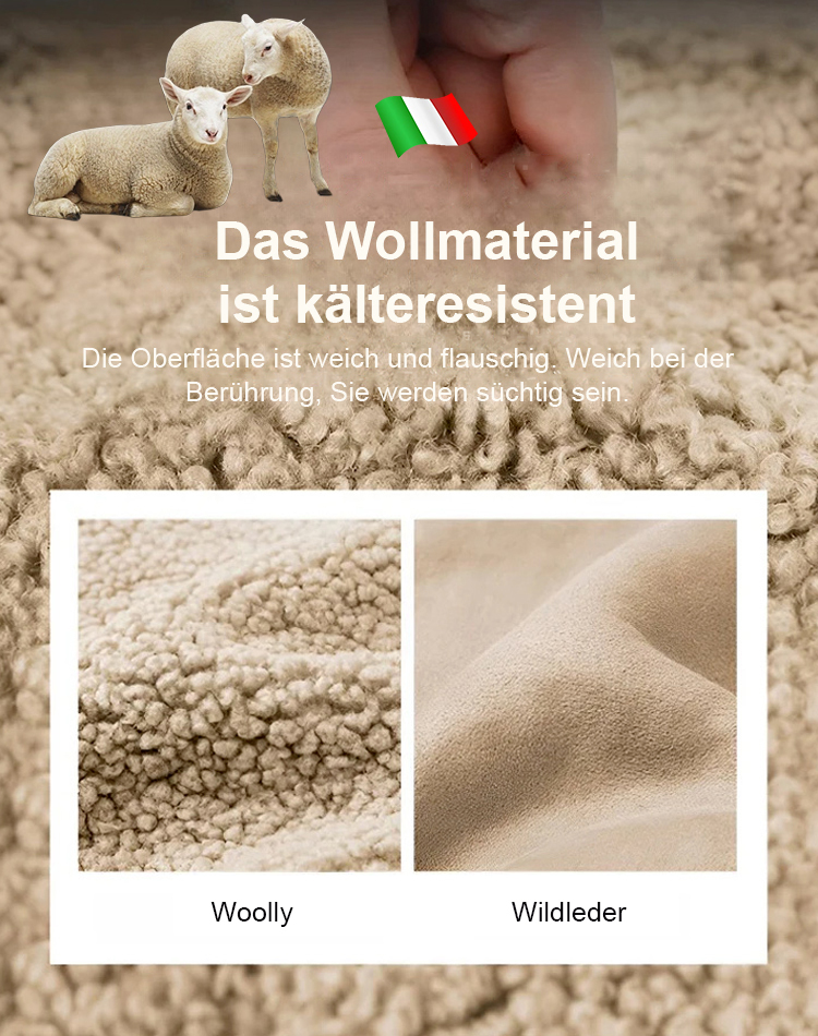 Kälteschutzmantel mit Sherpa-Kapuze