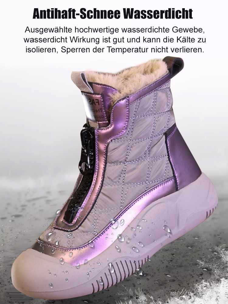 【Tragbar bis -30℃❄️】Handgefertigte Damenschuhe aus weichem Leder und Wolle