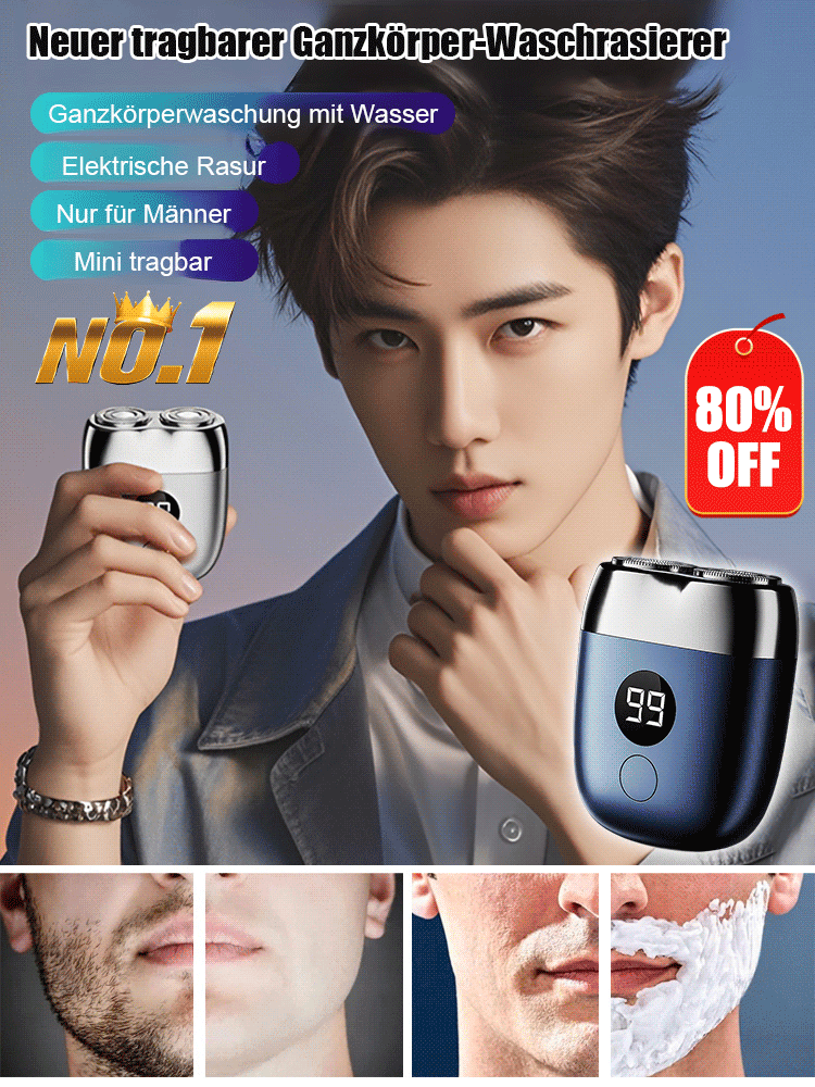 Neue tragbare, vollständig waschbare Elektrorasierer für den ganzen Körper