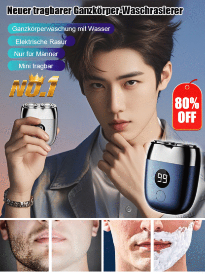 Neue tragbare, vollständig waschbare Elektrorasierer für den ganzen Körper