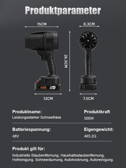 【Deutsche Qualität】Leistungsstarker Schneesturmgebläse