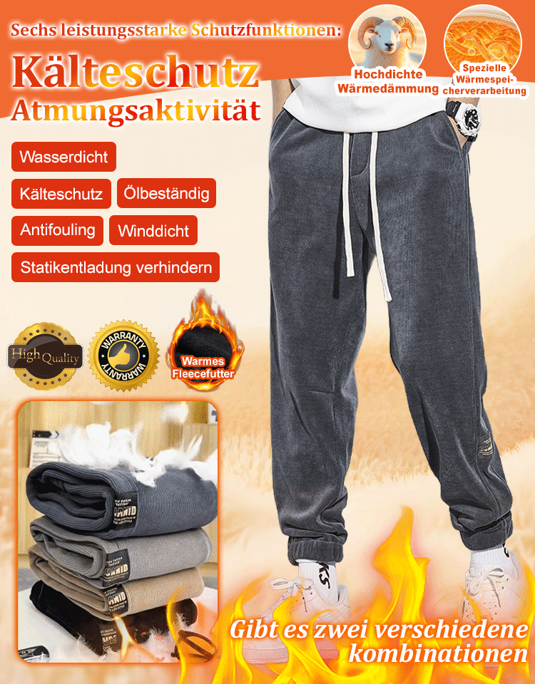  Winterliche Plüsch-Cordhose mit frei wählbarer Dicke