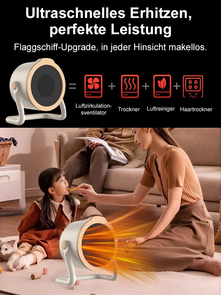 Sofort heizender Tischheizlüfter