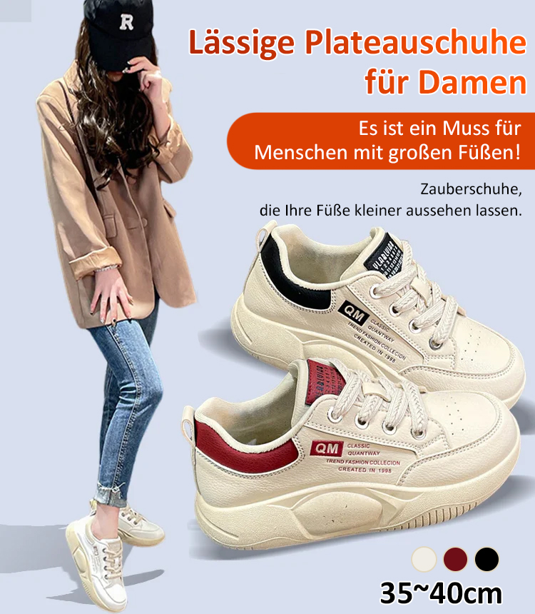 Cloud-gepolsterte Freizeitschuhe mit dicker Sohle
