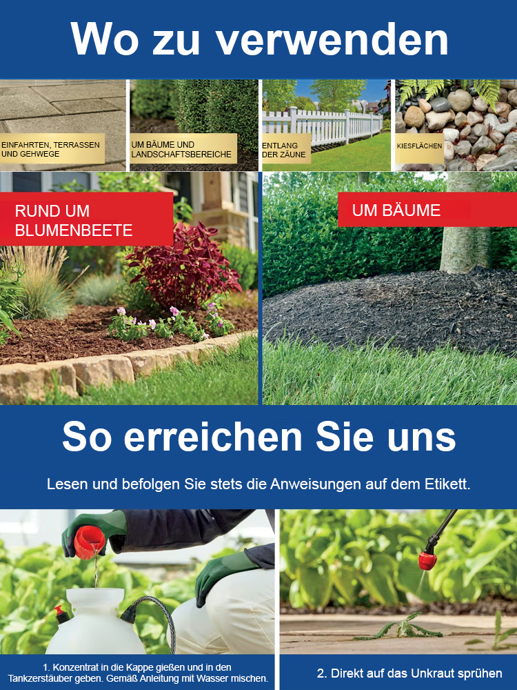 [Unkraut wegsprühen] Nährstofflösung, die Ernten und Land nicht schädigt
