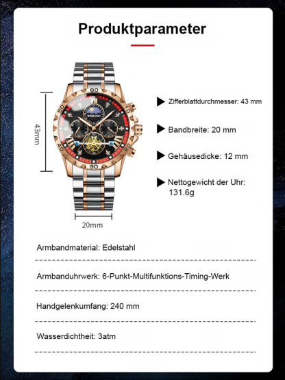 Tourbillon-Uhrwerk ✨ Strenge Kalibrierung über 1200 Stunden. Chronometer-genaue Präzision.