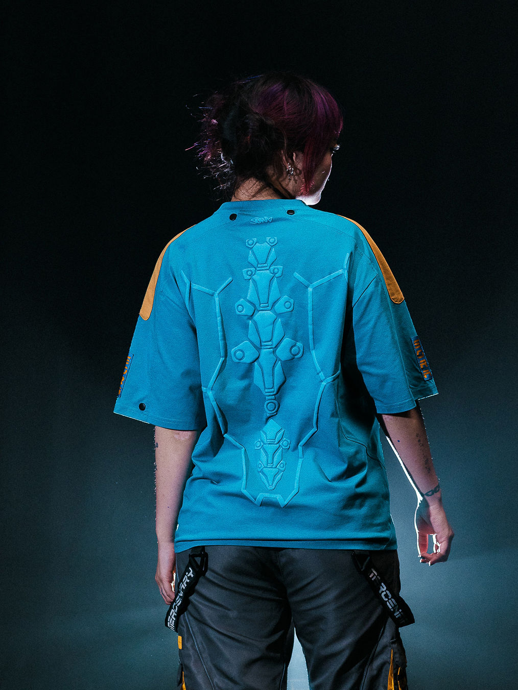 "CYBER" T-shirt Blue