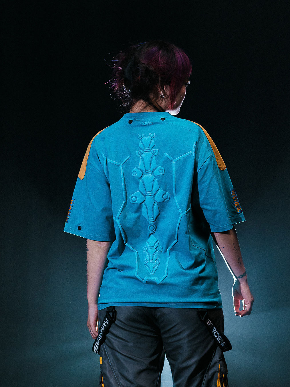 "CYBER" T-shirt Blue