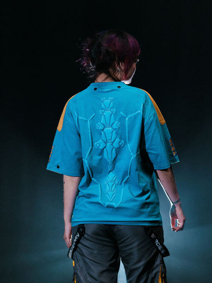 "CYBER" T-shirt Blue