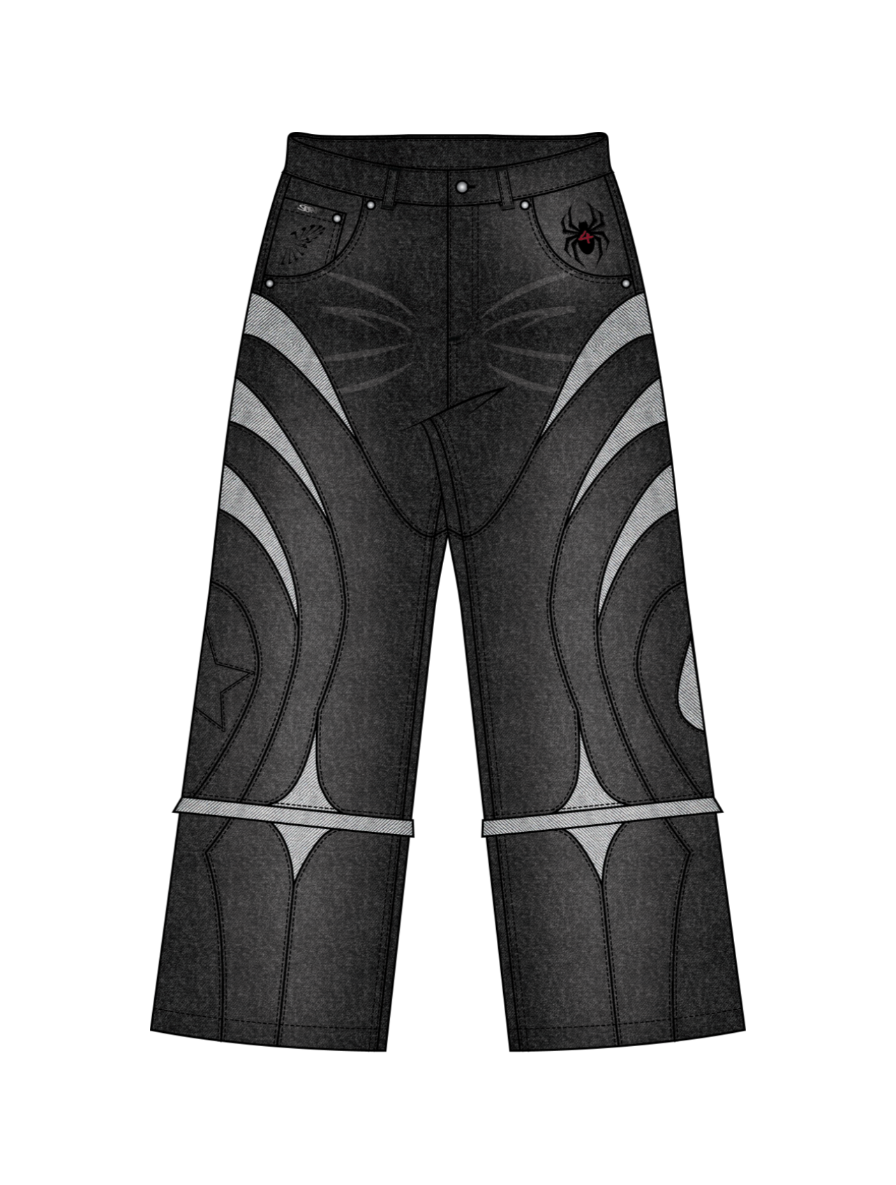 Hisoka's jeans Black