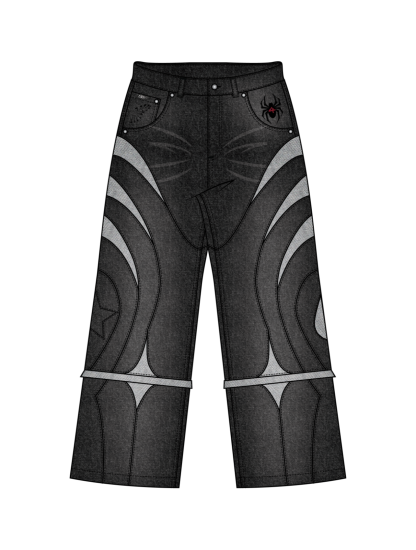 Hisoka's jeans Black