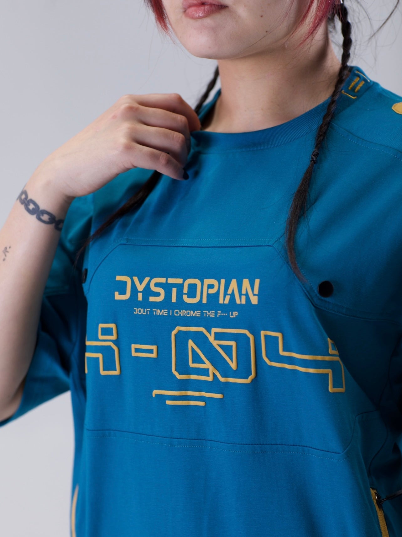 "CYBER" T-shirt Blue