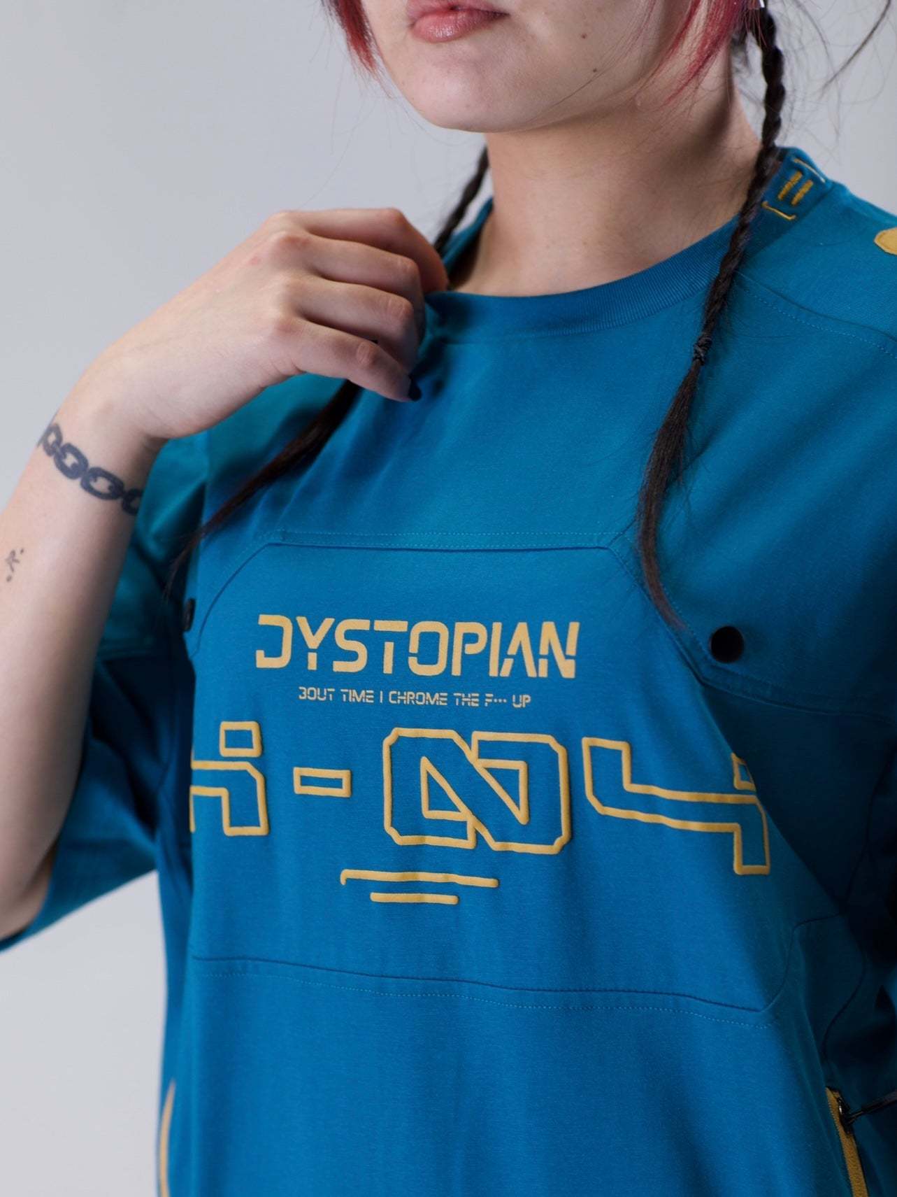 "CYBER" T-shirt Blue