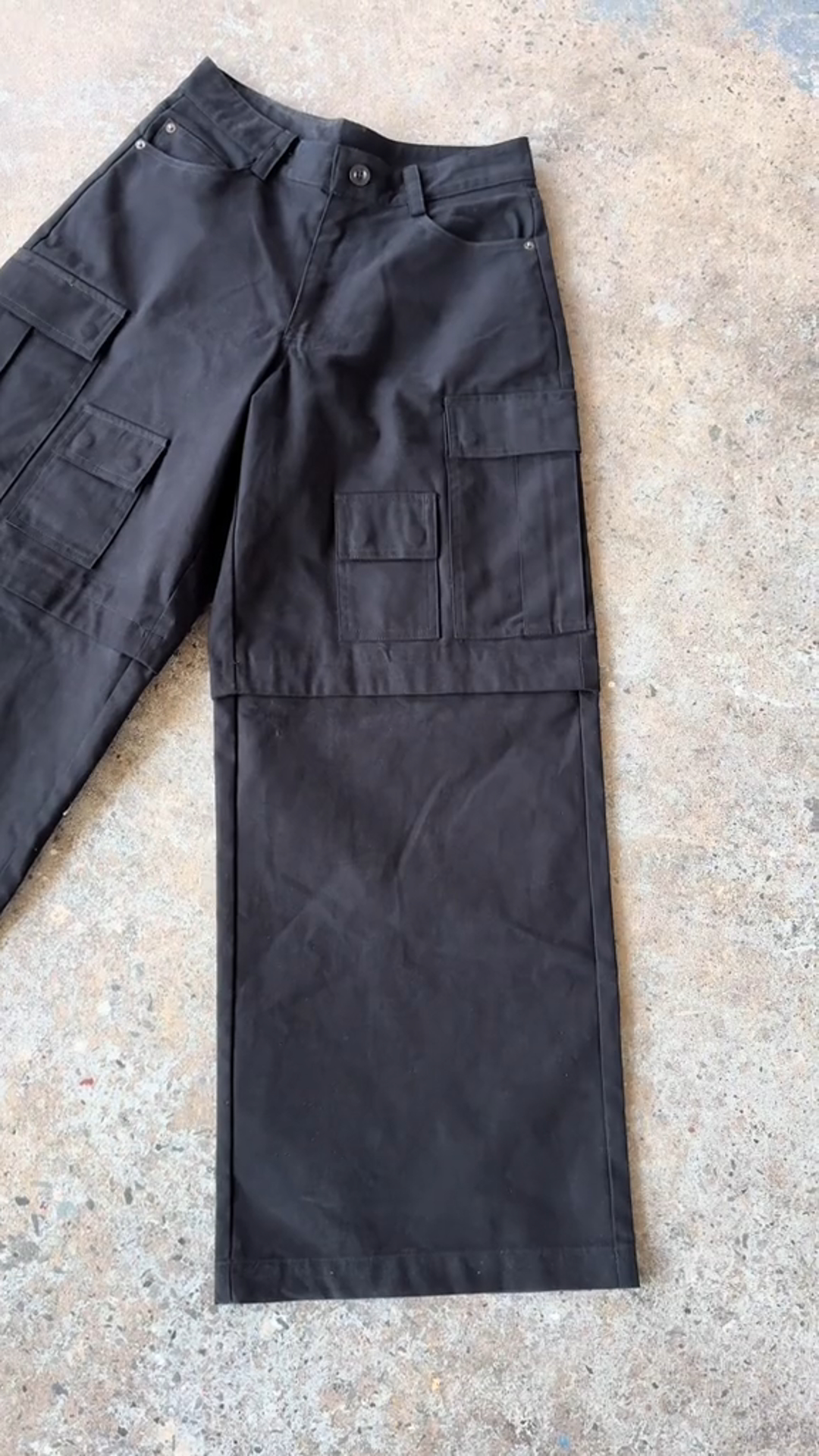 Black Loose Fit Work Pants 