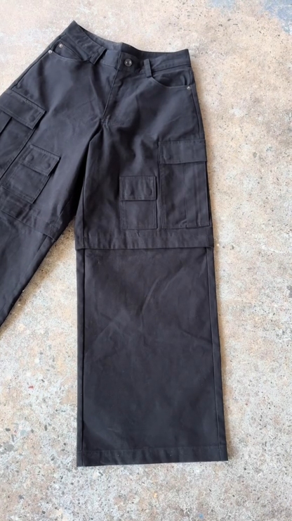 Black Loose Fit Work Pants 