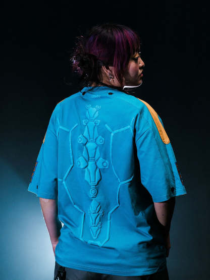 "CYBER" T-shirt Blue