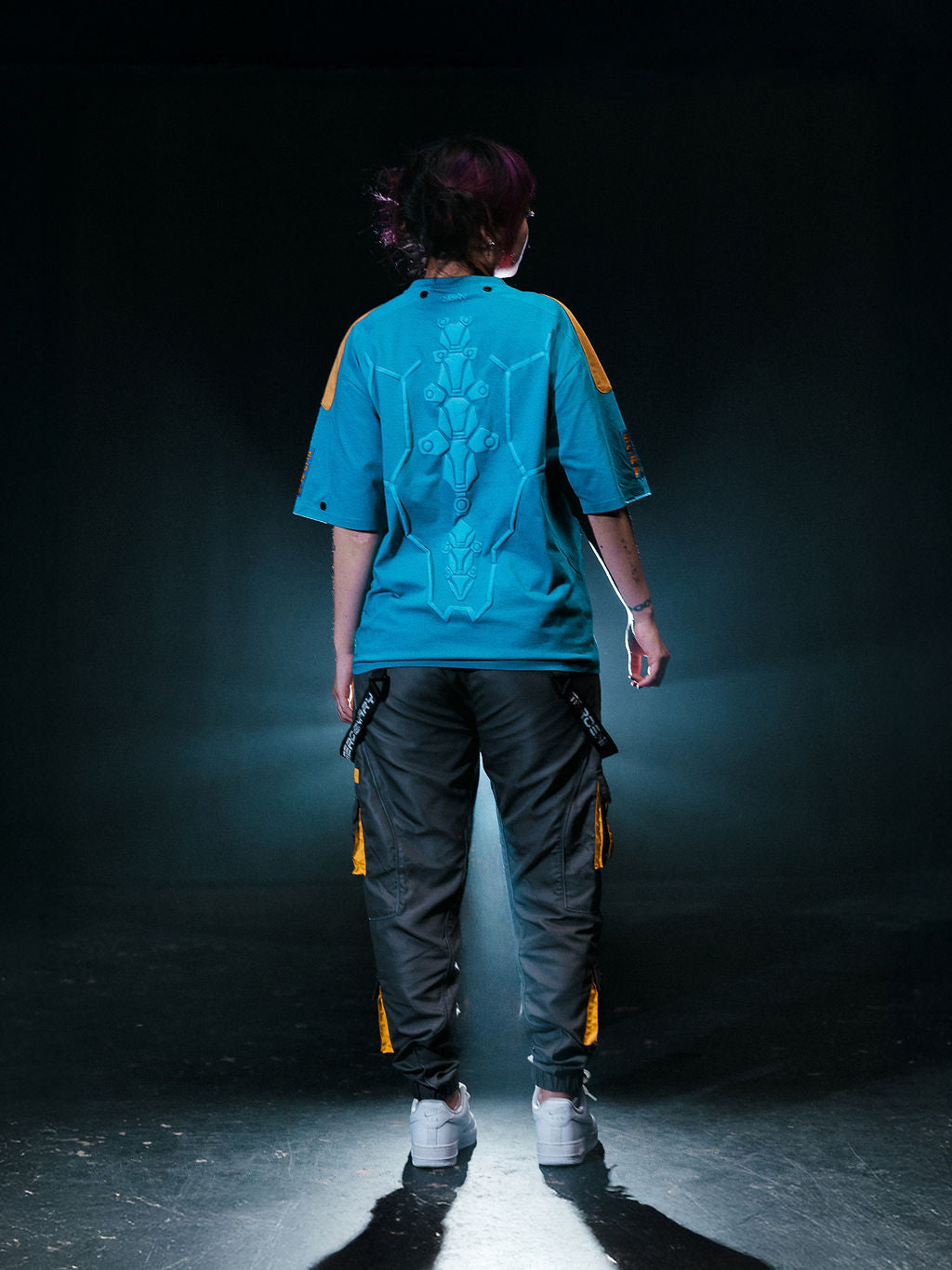 "CYBER" T-shirt Blue