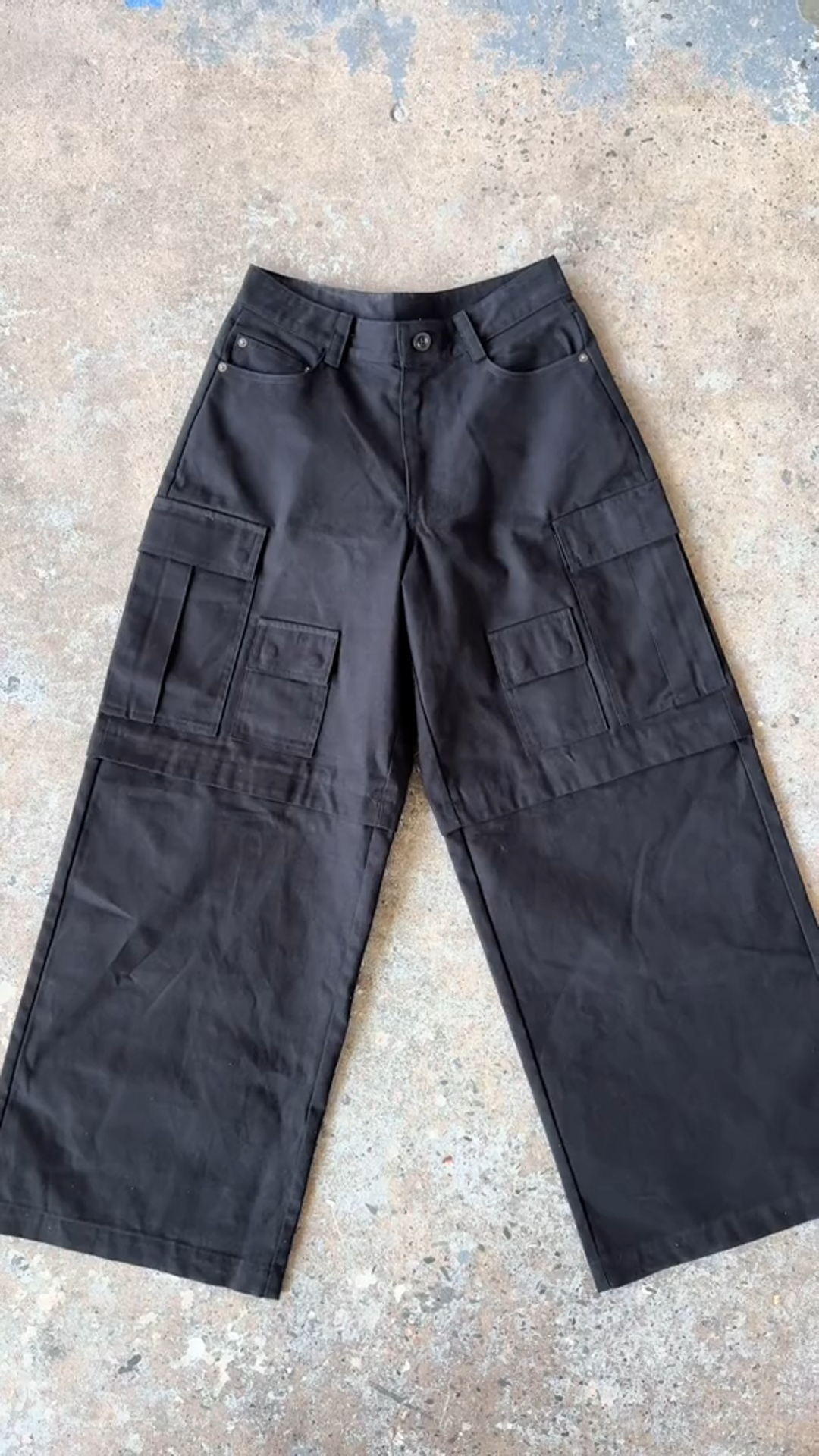 Black Loose Fit Work Pants 