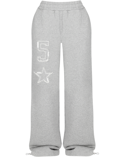 Baggy Grey Star Sweatpants