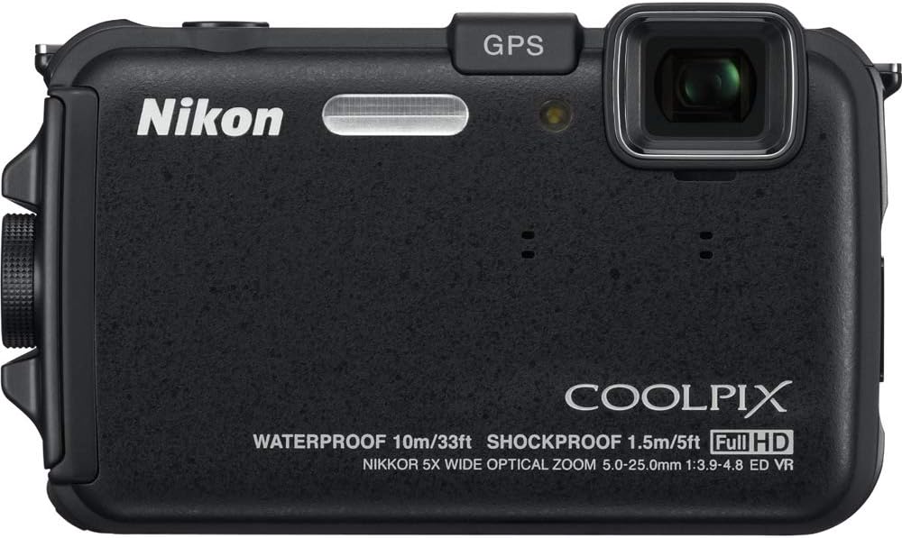Nikthton COOLPIX AW100 16 MP CMOS Waterproof Digital Camera with GPS and Full HD 1080p Video (Black)