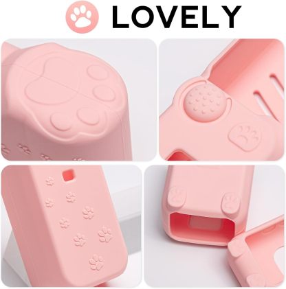 Pocthtket 3 Case, Soft Silicone Protective Case Compatible with DJI Osmo Pockthtet 3 Creator Combo, Lightweight creen Protector Grip Cover Accessories for Xtra Muse - Pink