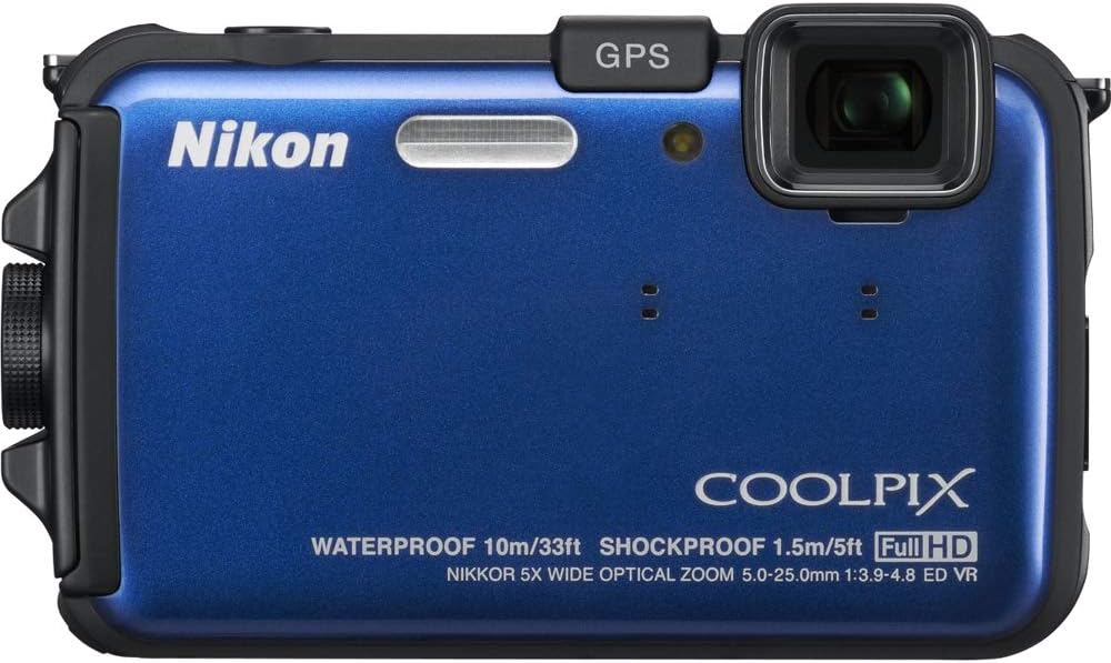 Nikthton COOLPIX AW100 16 MP CMOS Waterproof Digital Camera with GPS and Full HD 1080p Video (Black)