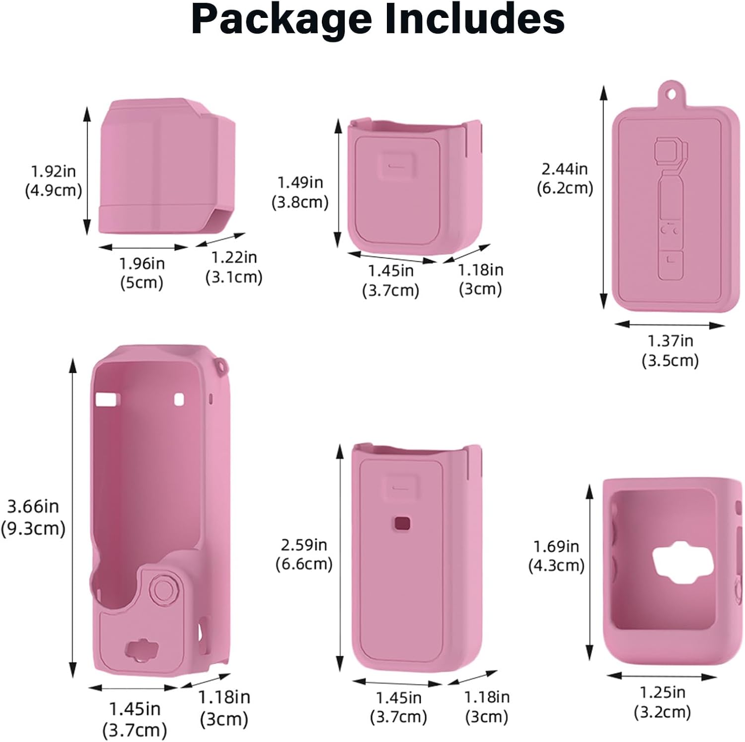 Pocthtket 3 Case, Soft Silicone Protective Case Compatible with DJI Osmo Pockthtet 3 Creator Combo, Lightweight creen Protector Grip Cover Accessories for Xtra Muse - Pink